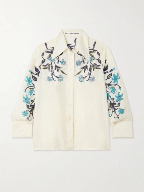 Dana Floral-print Silk Crepe De Chine Shirt