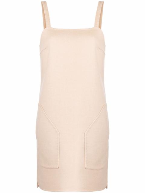 sleeveless square neck dress