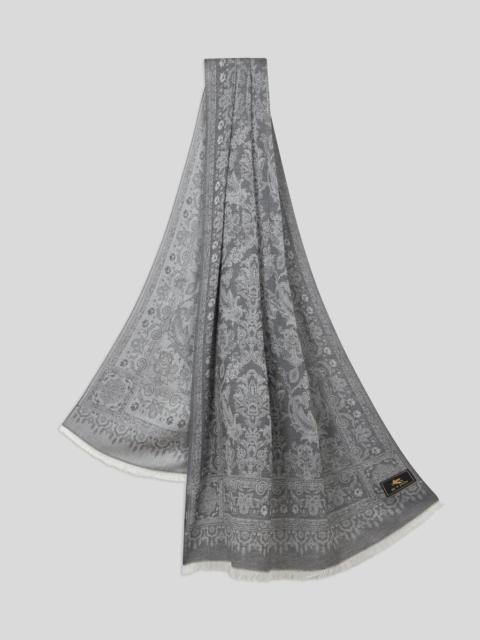 WOOL, COTTON AND SILK SCARF