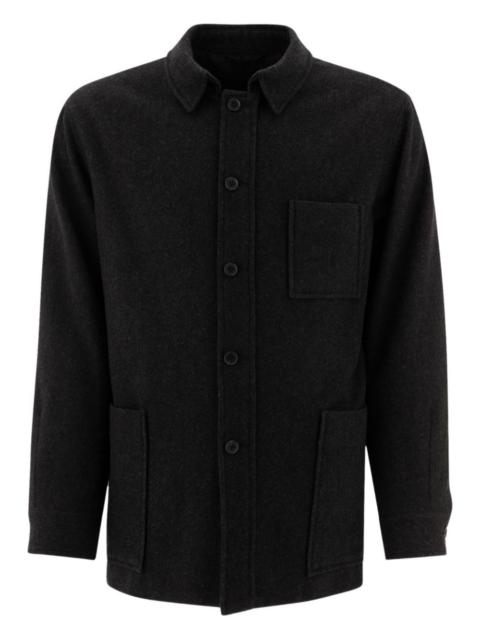 button-down patch-pocket coat