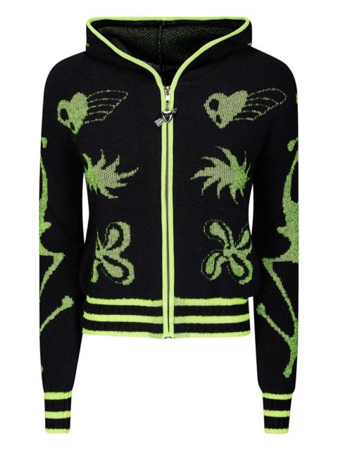 neon cartoon-graphics hoodie
