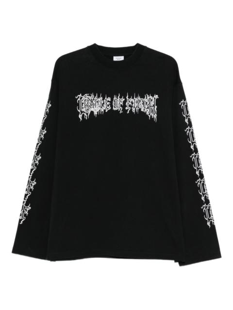 slogan long-sleeve top