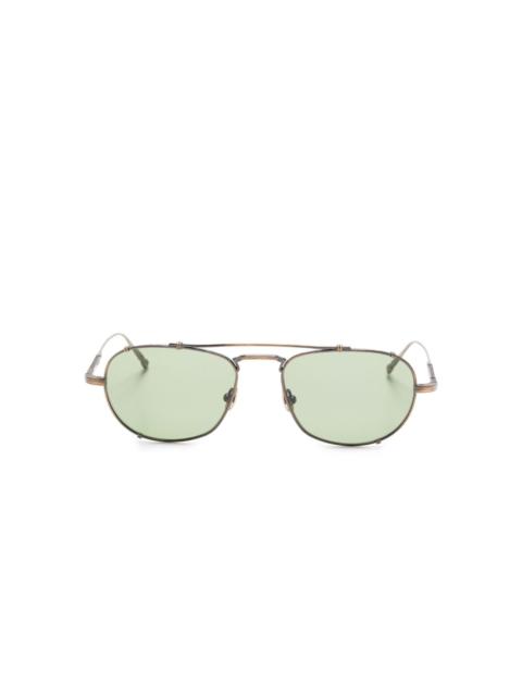 M3151 metal oval-frame sunglasses