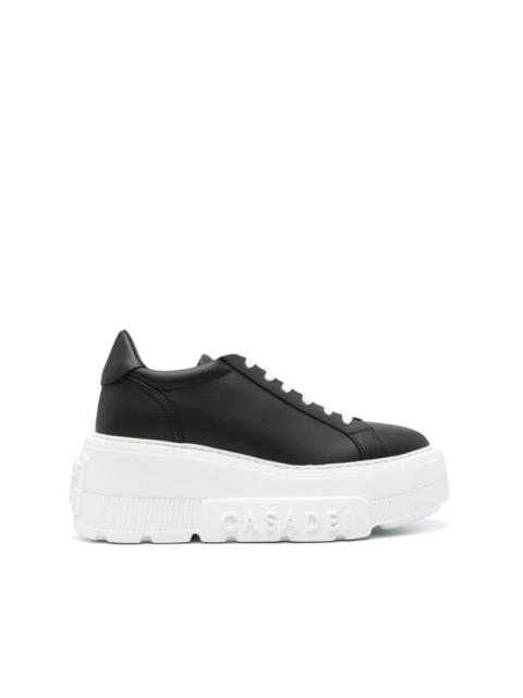 Nexus leather wedge sneakers