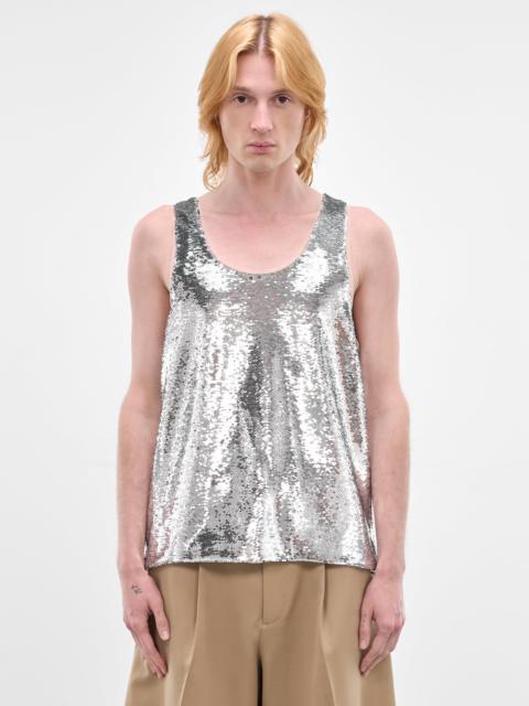 Silver Prince Charming Sequin Tank