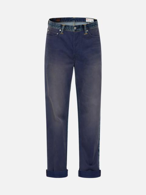 SEAGULL APPLIQUÉ EMBROIDERY BAGGY FIT PATCHWORK JEANS