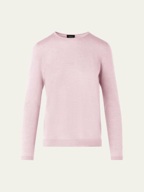 Cashmere-Silk Fine Gauge Seamless Knit Sweater