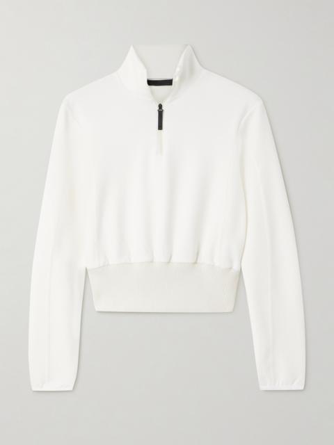 Ajax Rubber-trimmed Jersey Half-zip Sweater