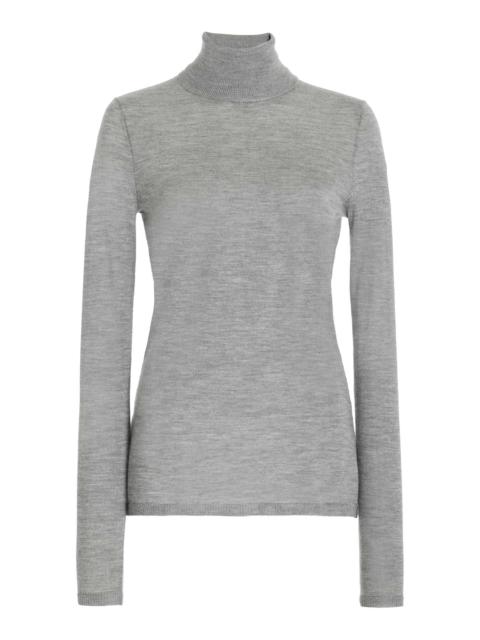 Costa Turtleneck in Grey Silk Cashmere