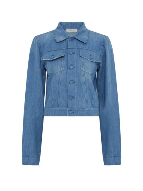Roland Jacket in Light Blue Recycled Cotton Linen Denim