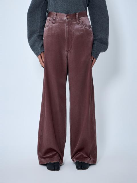 Satin Wide-Leg Jeans