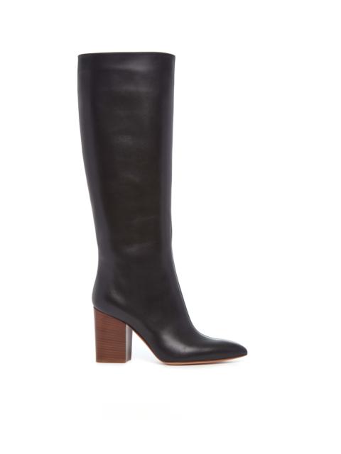 Sascha Knee High Boot in Black Leather