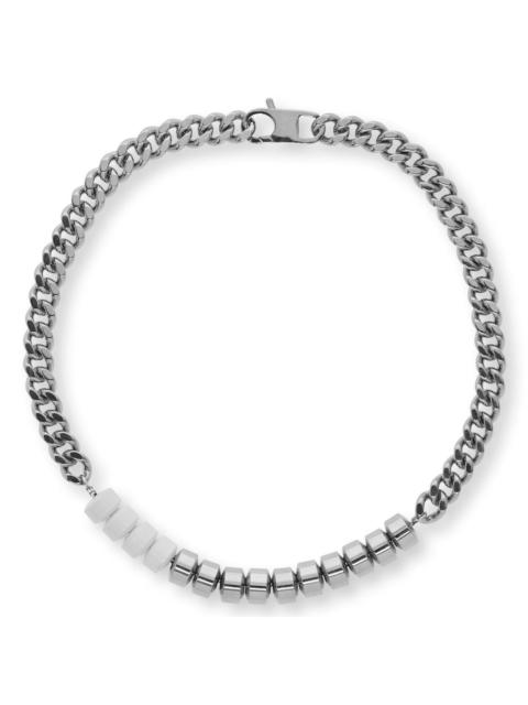 MERGE CANDY CHARM NECKLACE - SILVER/WHITE