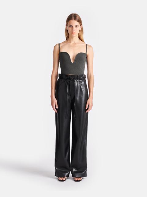 Belted Okobor™ Alt-Leather Pants