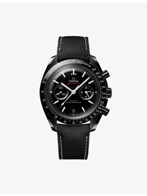 Speedmaster Dark Side of the Moon Ceramic Fabric Strap Watch 44.25mm