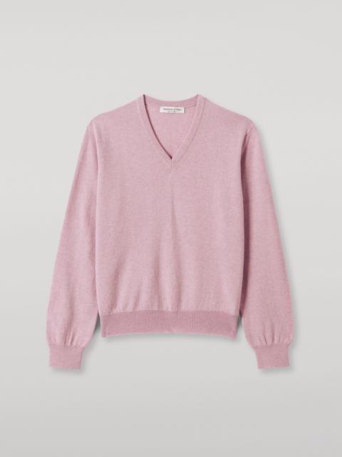 Lunan Light Pink Classic V Neck Jumper