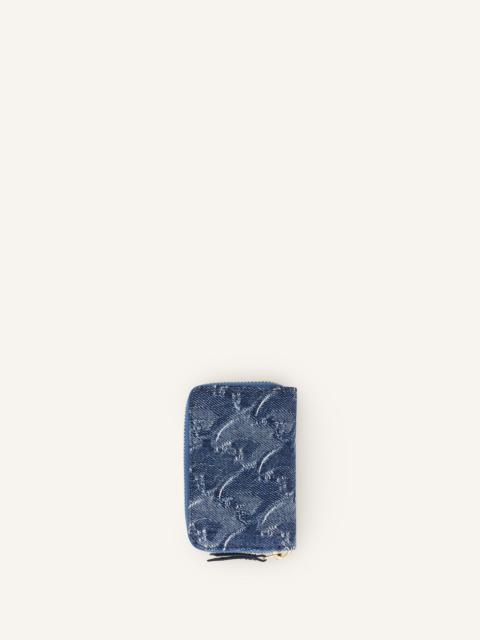 LUNAR YEAR ZIPPED CARDHOLDER IN DENIM