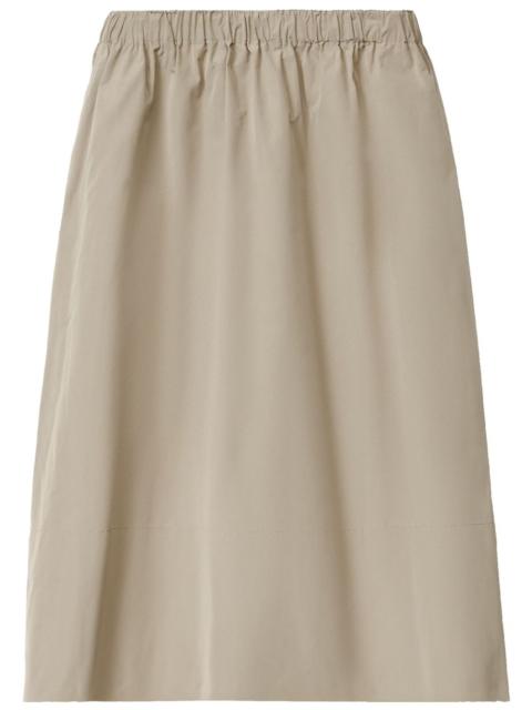 elasticated-waistband midi skirt
