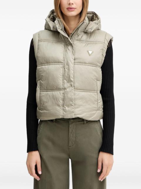 hooded padded gilet