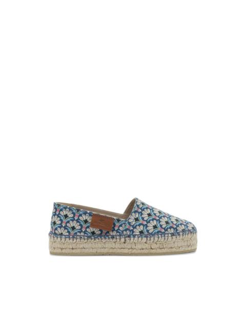 floral-print platform espadrilles