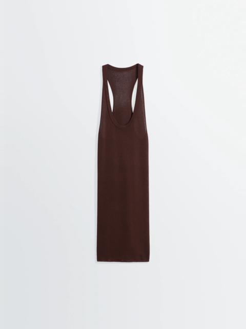 TANK TOP MINI DRESS IN VISCOSE CREPE