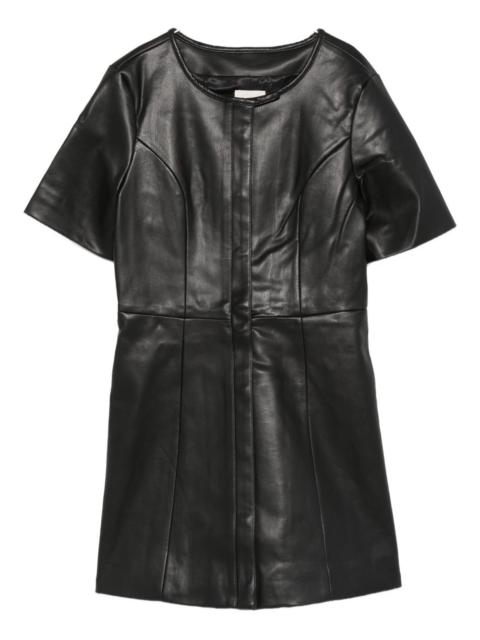 short-sleeved panelled dress