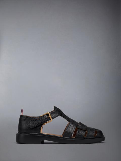Pebble Grain Leather Fisherman Sandal