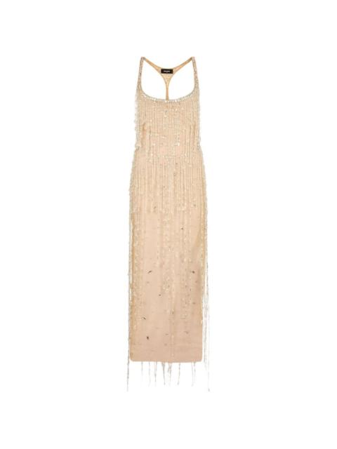 crystal-embellishment maxi dress