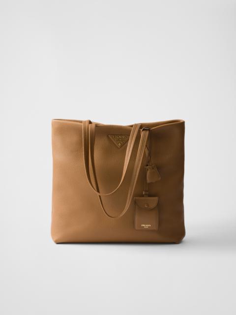 Large leather tote bag