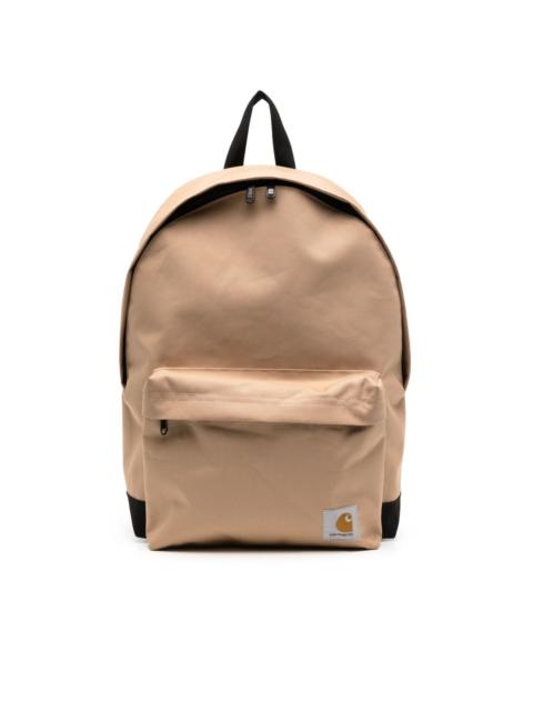 logo-patch zip-fastening backpack