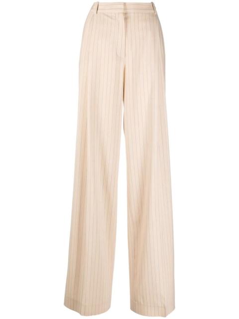 high waist wide leg trousers