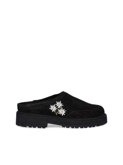Maggiore Stella embroidered platform mules