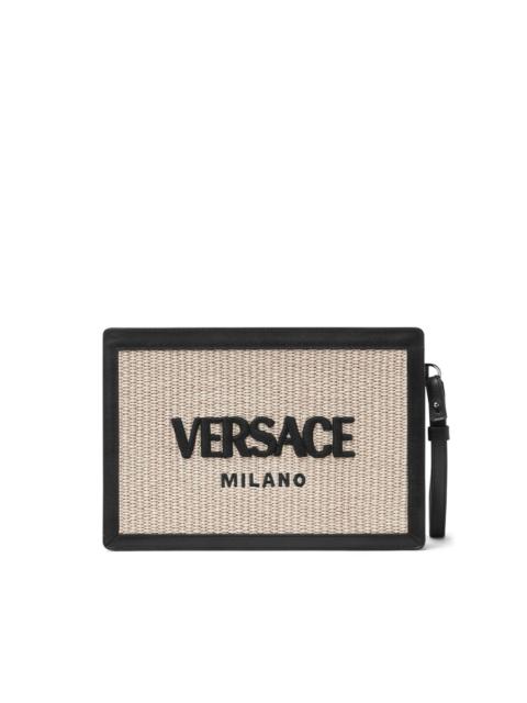 Milano raffia clutch bag