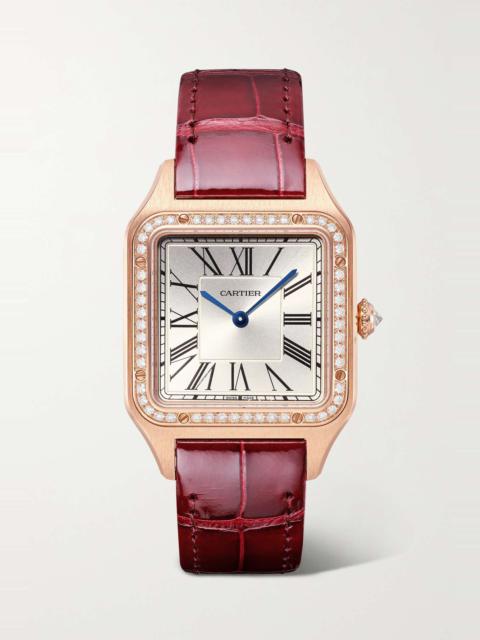 Stainless Steel Alligator 27.5mm Santos Dumont Quartz Watch main image 1