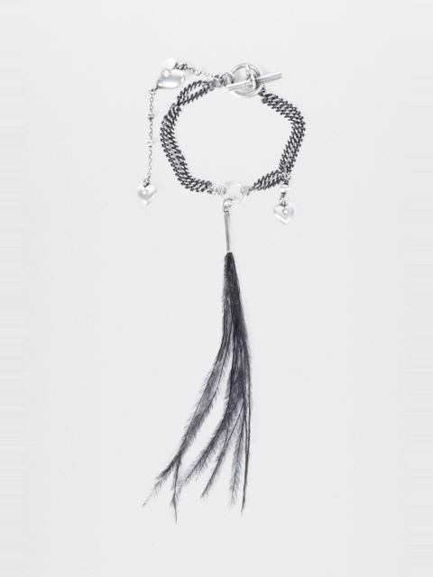 Revi Bracelet with Feather and Heart Charms