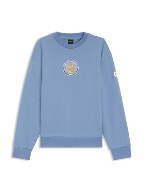 COTTON-TERRY SWEATSHIRT WITH TENNIS ARTWORK