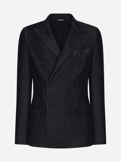 Double-breasted Taormina-fit denim jacket