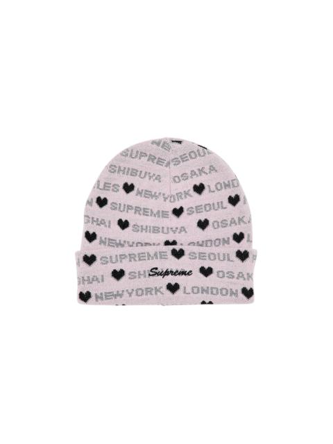 Supreme Hearts Beanie 'Light Pink'