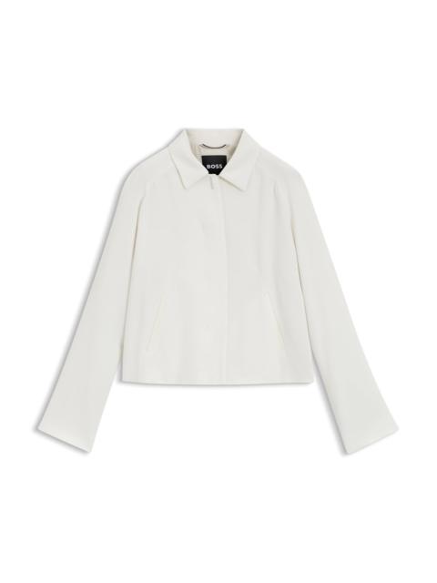 CREPE BLAZER WITH CONCEALED CLOSURE