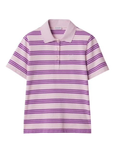 striped cotton polo shirt