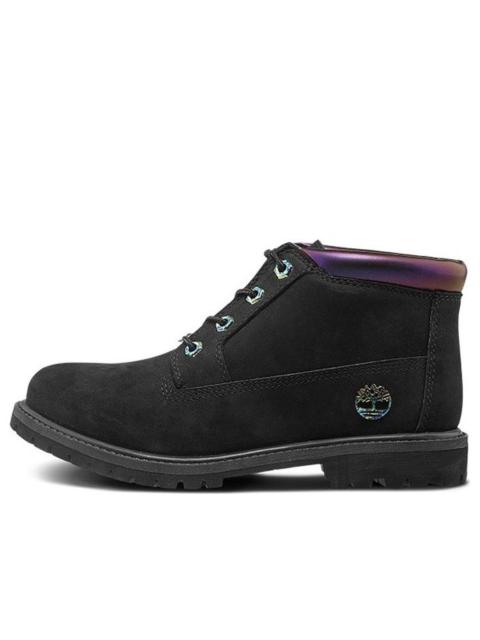 (WMNS) Timberland Nellie 6-Inch Iridescent Waterproof Chukka Boots 'Black Nubuck' A24KH