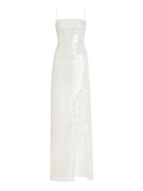 Kendall Sequined Maxi Dress white