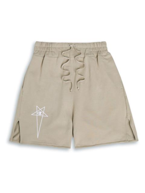 Rick Owens X Champion Logo-embroidered Cotton Shorts
