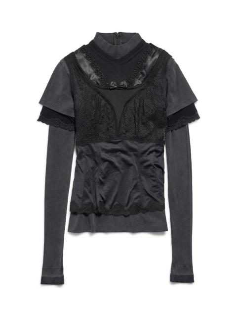 Women's Layered Top in Black