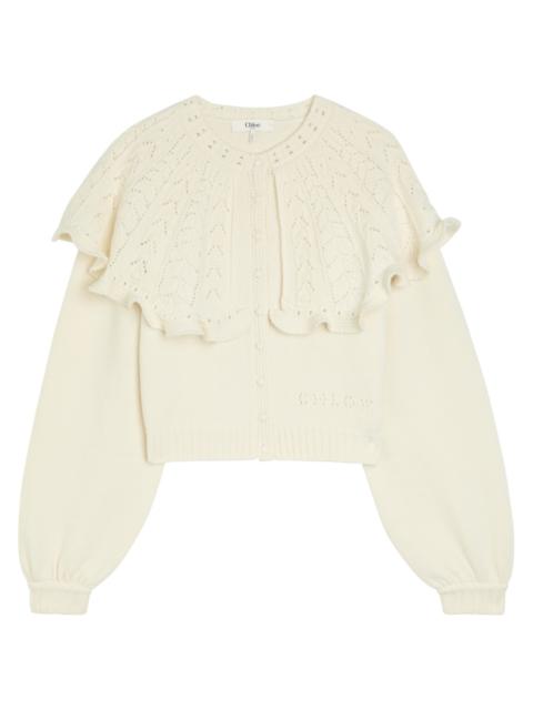 Chloe Collar-detail Wool and Cashmere-blend Cardigan