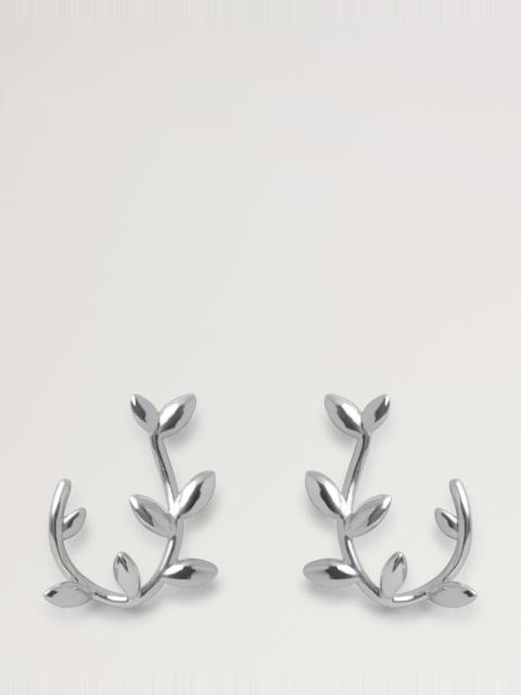 Mulberry Leaf Hoop Earrings
Silver Sterling Silver