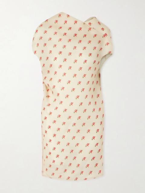 Erin Floral-print Silk-organza Mini Dress