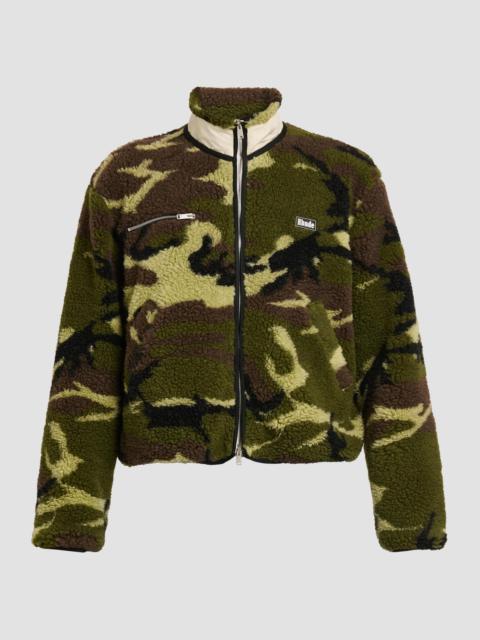 Men's Parilla Camouflage Wool-Blend Fleece Jacket - Green Brown Black
