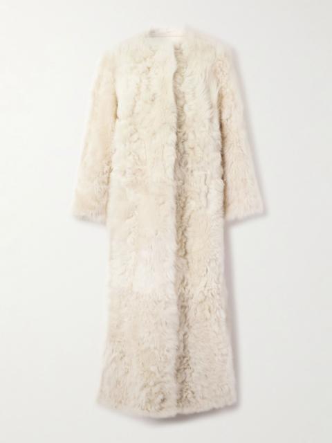 Shearling coat White