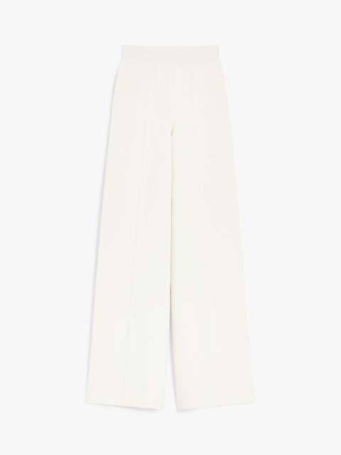 ASSIRO Wide-leg viscose knit trousers